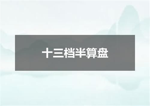 十三档半算盘