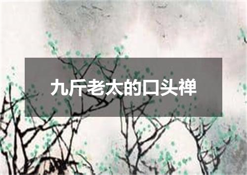 九斤老太的口头禅