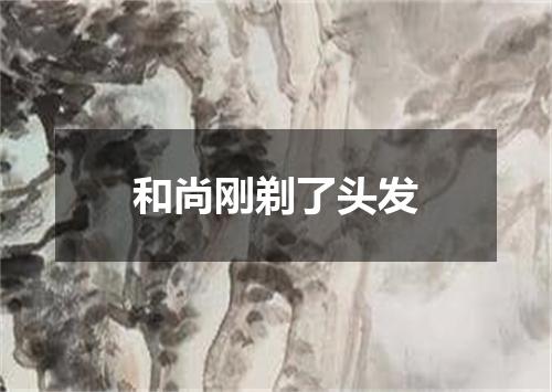 和尚刚剃了头发