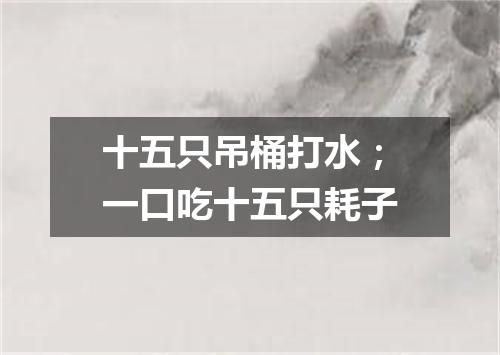 十五只吊桶打水；一口吃十五只耗子