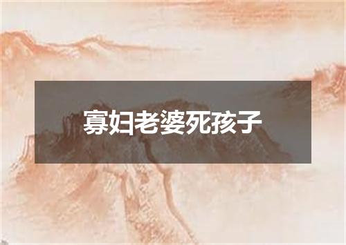 寡妇老婆死孩子