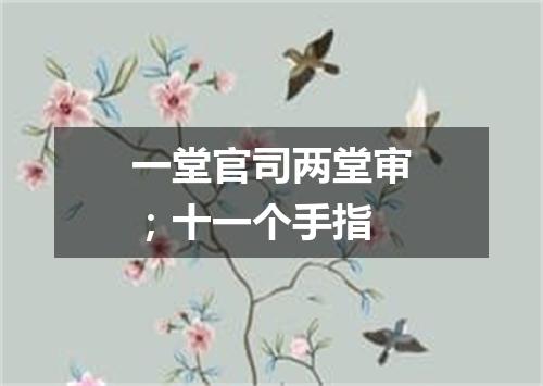 一堂官司两堂审；十一个手指