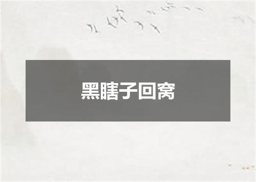黑瞎子回窝