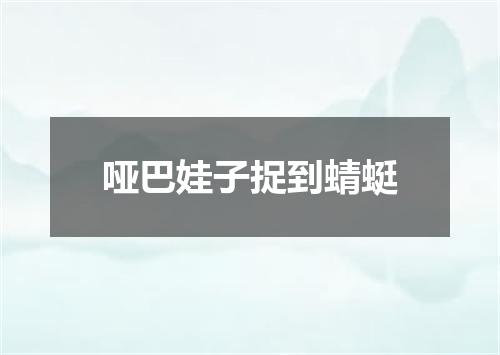 哑巴娃子捉到蜻蜓