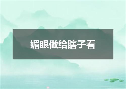 媚眼做给瞎子看