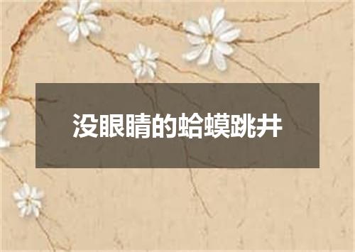 没眼睛的蛤蟆跳井