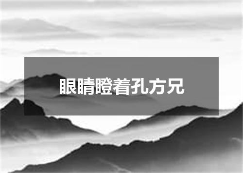 眼睛瞪着孔方兄