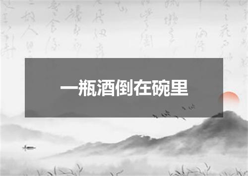 一瓶酒倒在碗里