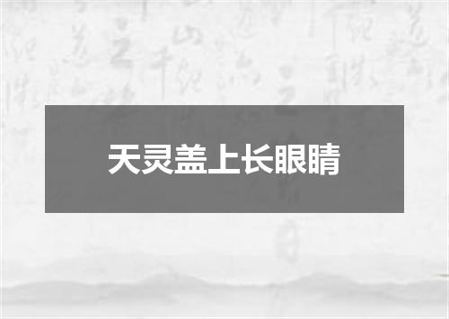 天灵盖上长眼睛