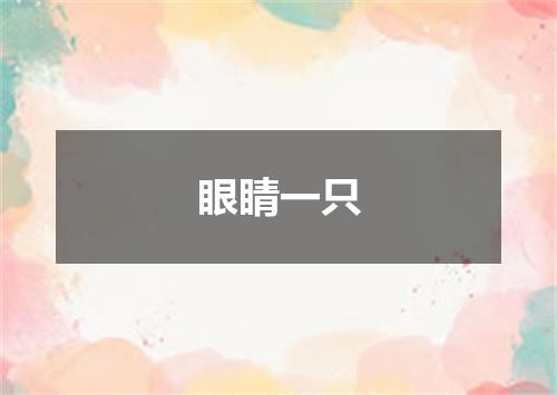 眼睛一只