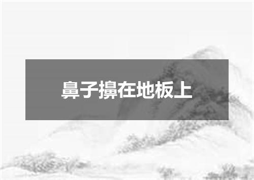 鼻子擤在地板上