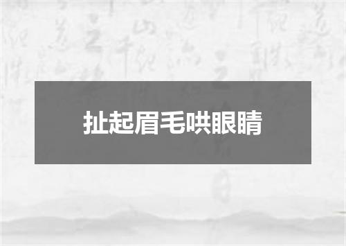 扯起眉毛哄眼睛