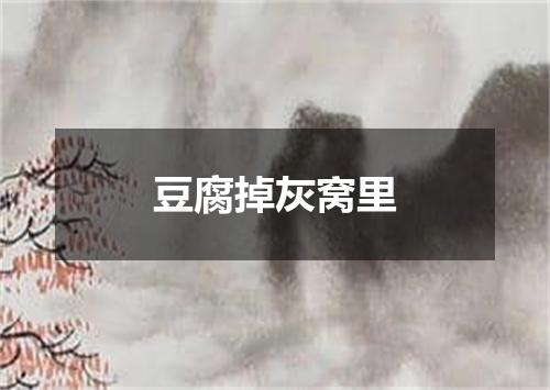 豆腐掉灰窝里