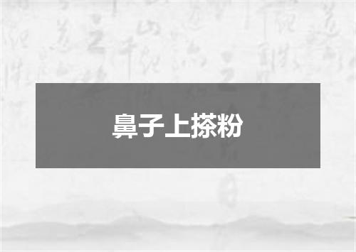 鼻子上搽粉