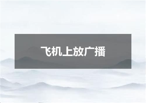飞机上放广播