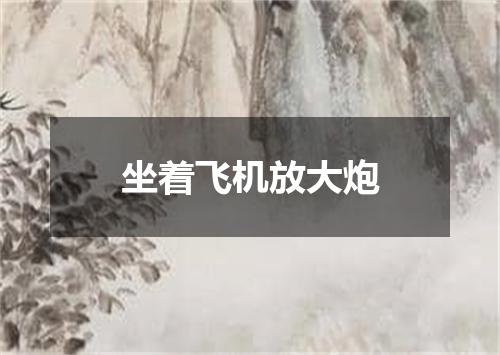 坐着飞机放大炮