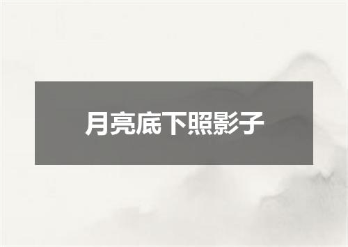 月亮底下照影子