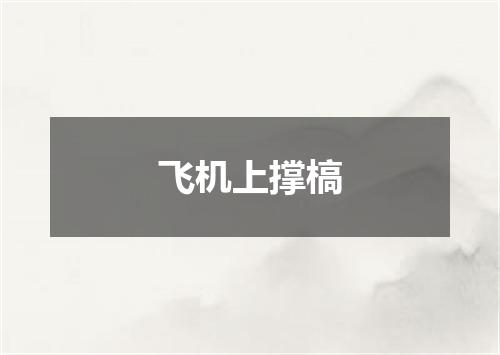 飞机上撑槁
