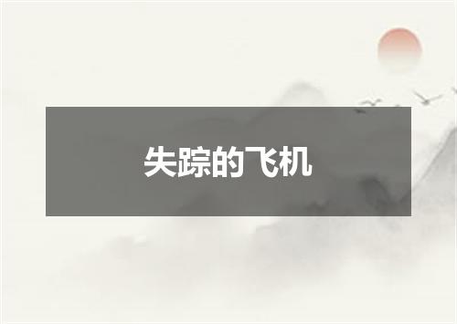 失踪的飞机