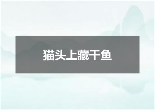 猫头上藏干鱼