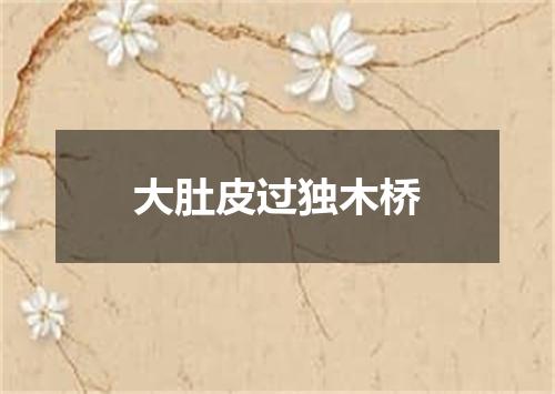 大肚皮过独木桥