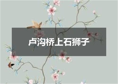 卢沟桥上石狮子