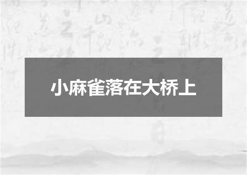 小麻雀落在大桥上