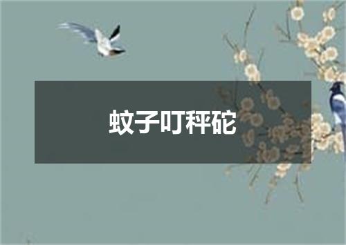 蚊子叮秤砣