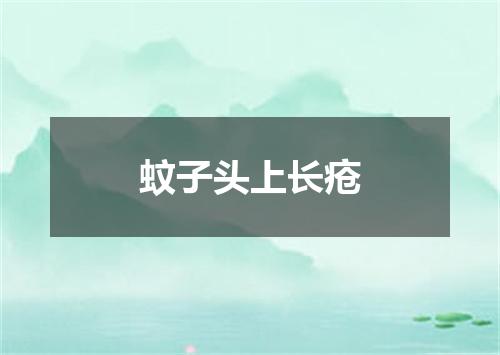蚊子头上长疮