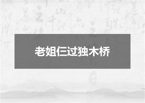 老姐仨过独木桥