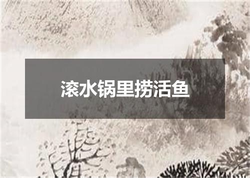 滚水锅里捞活鱼
