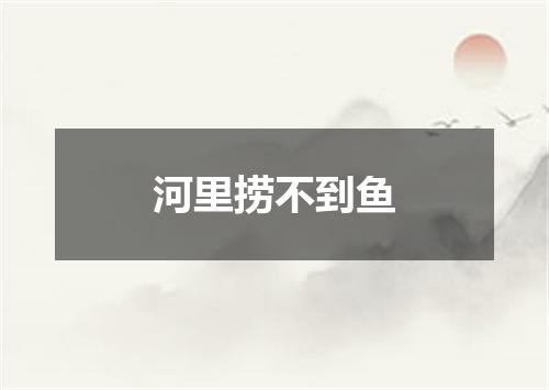 河里捞不到鱼