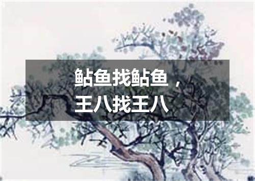 鲇鱼找鲇鱼，王八找王八