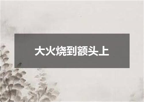 大火烧到额头上