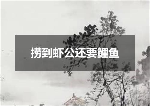 捞到虾公还要鲤鱼