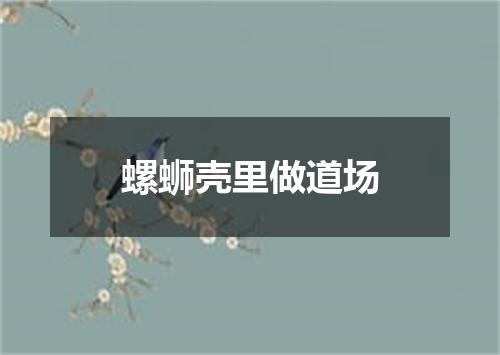 螺蛳壳里做道场