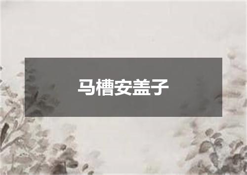 马槽安盖子