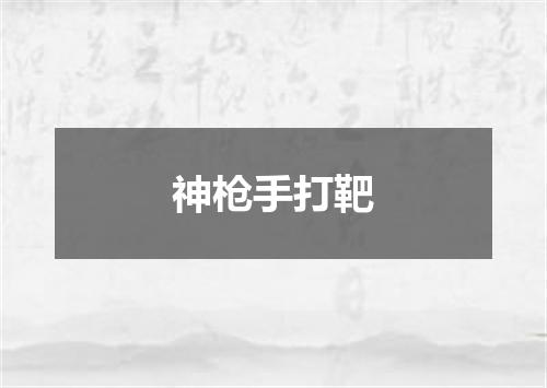 神枪手打靶