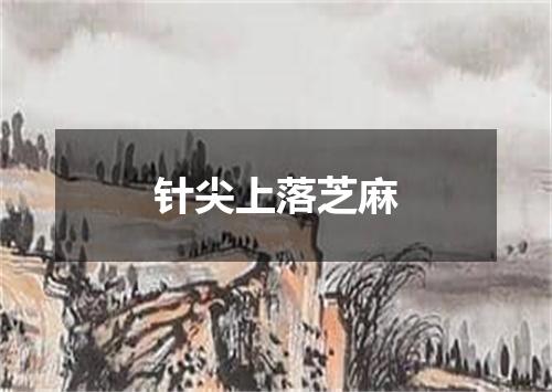 针尖上落芝麻
