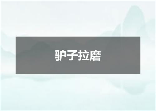 驴子拉磨