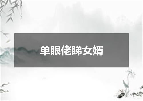 单眼佬睇女婿