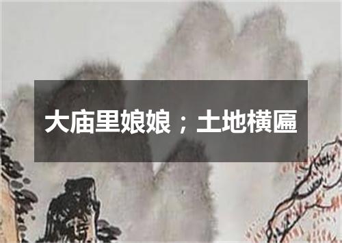 大庙里娘娘；土地横匾