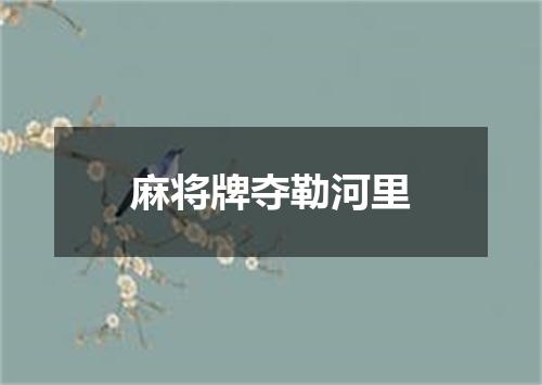 麻将牌夺勒河里