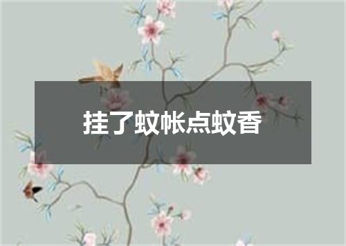 挂了蚊帐点蚊香