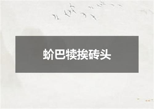 蚧巴犊挨砖头
