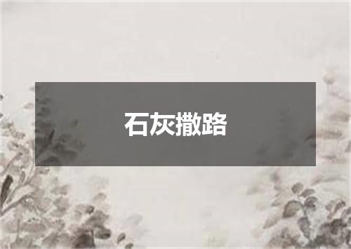 石灰撒路
