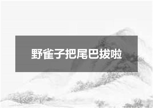 野雀子把尾巴拔啦