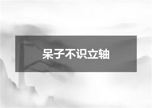 呆子不识立轴
