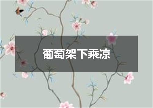 葡萄架下乘凉