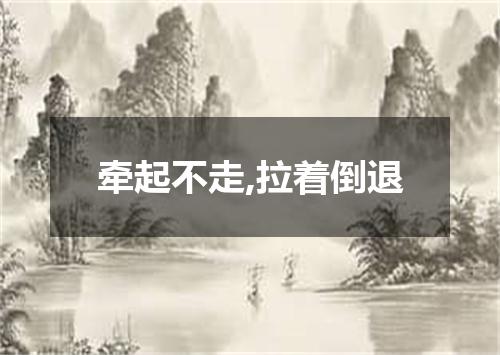牵起不走,拉着倒退